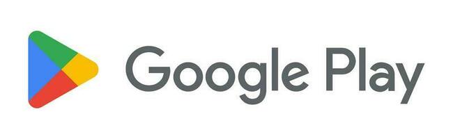 Google giocare logo, icona. vettore