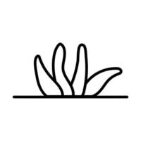 crescita dell'icona di stile della linea della pianta seminata vettore