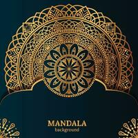 lusso mandala sfondo con d'oro arabesco modello Arabo islamico est stile. Ramadan stile decorativo mandala. mandala per Stampa, manifesto, coperchio, vettore