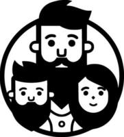 famiglia, minimalista e semplice silhouette - vettore illustrazione