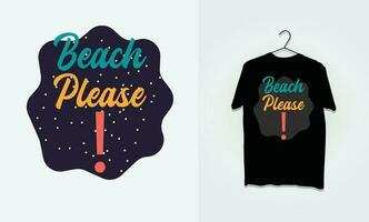 t camicia estate tipografia , lettering design per Merch vettore