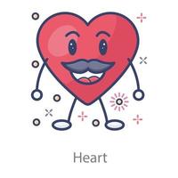 simbolo d'amore del cuore vettore