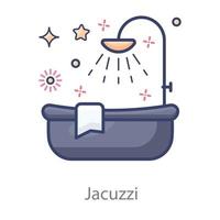 vasca idromassaggio jacuzzi vettore