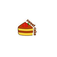 brownies torta logo vettore illustrazione modello icona grafico design