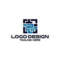 lettera z con labirinto tecnologia logo design vettore