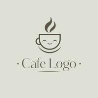 bar vettore logo design. tazza di caffè logotipo. divertente caffetteria logo modello.