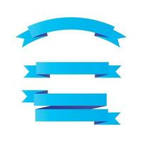 nastri striscioni. blu nastri banner isolato su bianca sfondo illustrazione premio design vettore eps10