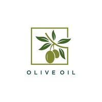 oliva olio logo design vettore icona natura bellezza e Salute