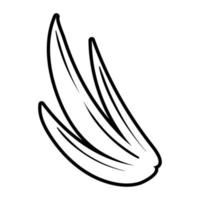 icona di stile della linea di palma foglia vettore