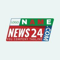 design del logo di notizie vettore