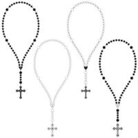 vettore design di rosario con attraversare
