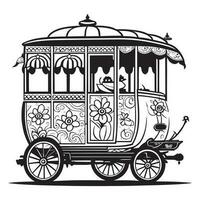 rikshaw clipart vettore