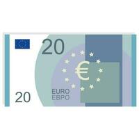 20 Euro icona. vettore illustrazione.