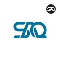 lettera saq monogramma logo design vettore