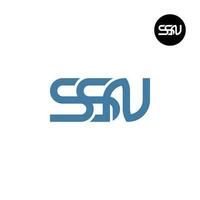 lettera ssn monogramma logo design vettore