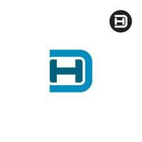 lettera dh monogramma logo design vettore