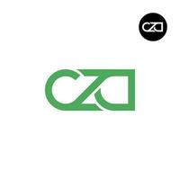 lettera czd monogramma logo design vettore