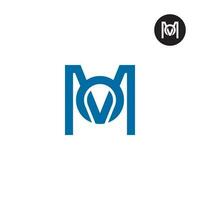 lettera mo monogramma logo design vettore