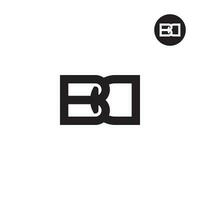 lettera bd monogramma logo design vettore