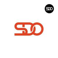 lettera sdo monogramma logo design vettore