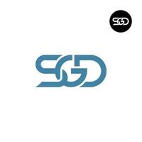 lettera sgd monogramma logo design vettore