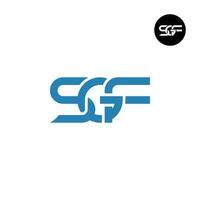 lettera sgf monogramma logo design vettore