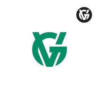 lettera gv vg monogramma logo design vettore