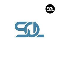 lettera sol monogramma logo design vettore