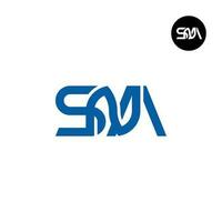 lettera sna monogramma logo design vettore