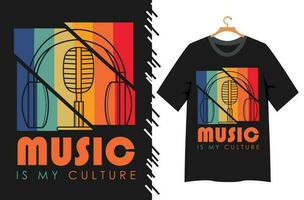 musica t camicia design vettore