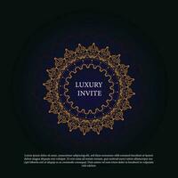 astratto lusso mandala sfondo con d'oro arabesco modello Arabo islamico est stile. Ramadan stile decorativo mandala. mandala per Stampa, manifesto, coperchio, opuscolo, volantino, bandiera vettore