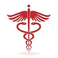 icona di serpente segno medico. pittogramma in stile glifo con ambulanza ospedaliera vettore