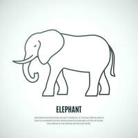 rivestimento elefante icona. semplice schema elefante illustrazione isolato su bianca sfondo . vettore