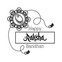 Happy Raksha Bandhan Flower Braccialetto stile linea di accessori vettore