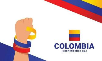 Colombia indipendenza giorno evento celebrare sfondo vettore