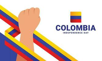 Colombia indipendenza giorno evento celebrare sfondo vettore