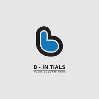 minimo iniziale lettera B logo icona vettore