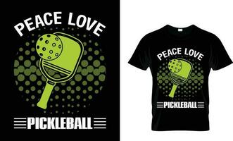 pace-amore-pickball distintivo magliette, pickleball stagione clipart disegno, vintage maglietta, tipografia maglietta, sport maglietta vettore