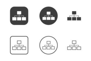 organizzazione grafico icona design 6 variazioni. isolato su bianca sfondo. vettore