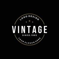 logo design tipografia Vintage ▾ retrò distintivo per attività commerciale , capi di abbigliamento , barbiere , ristorante e sbarra. vettore