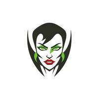 vampiro ragazza logo vettore sguinzagliare il buio eleganza, alta qualità design