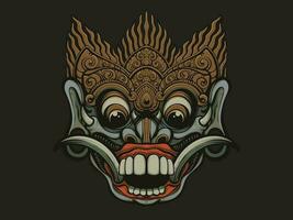 tradizionale balinese maschera e cultura vettore