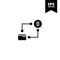 bitcoin icona pagamento simbolo cartello. criptovaluta loghi. semplice vettore. vettore