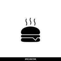 modello di logo illustrazione vettoriale icona hamburger