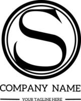 S iniziale logo per fotografia e altro attività commerciale. semplice logo per nome vettore