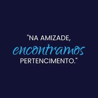 amicizia giorno motivazione citazione con un' liscio nero sfondo nel brasiliano portoghese vettore