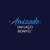 amicizia giorno motivazione citazione con un' liscio nero sfondo nel brasiliano portoghese vettore