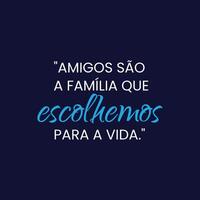 amicizia giorno motivazione citazione con un' liscio nero sfondo nel brasiliano portoghese vettore