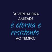 amicizia giorno motivazione citazione con un' liscio nero sfondo nel brasiliano portoghese vettore