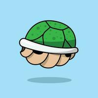 il illustrazione di nemico tartaruga conchiglia gioco vettore